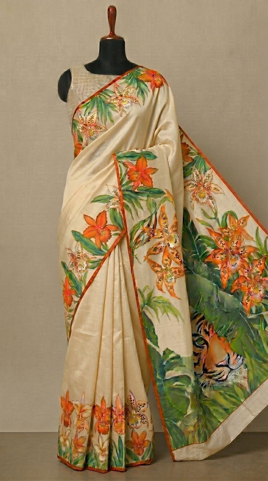Saree - Tiger in forest
