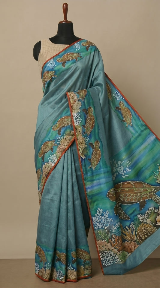 Saree - Turtle in Ocean