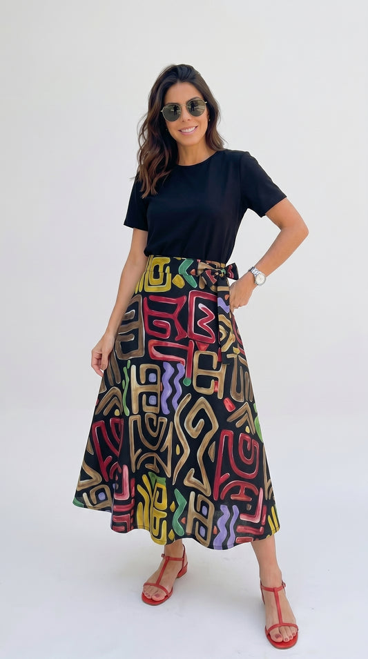 Wrap skirt - Traditional multicolour