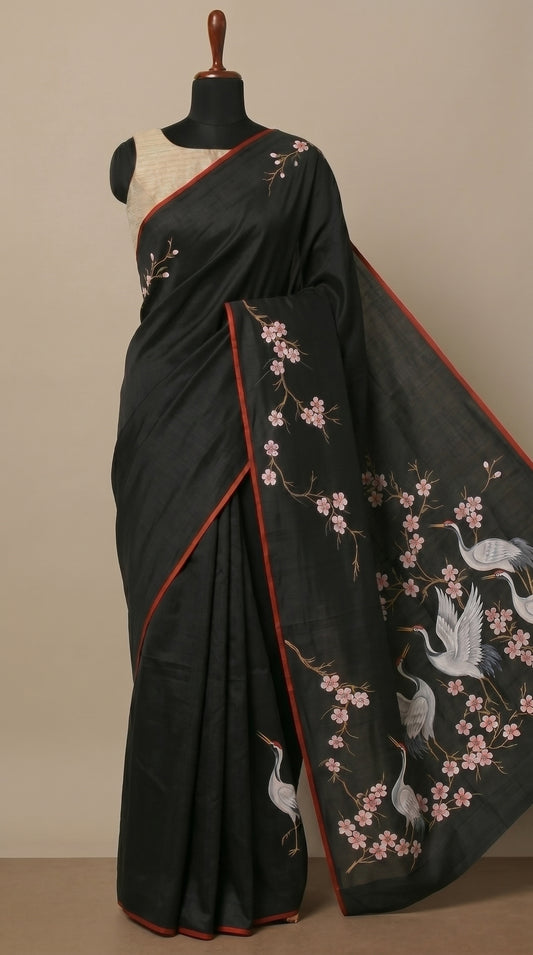 Saree - Pond black