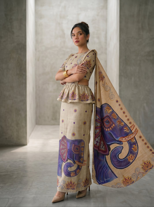 Ready Made Kandyan - Elephant (purple)