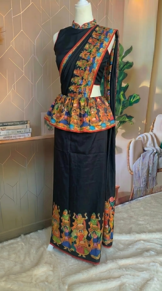 Ready made saree - Indian traditional Black