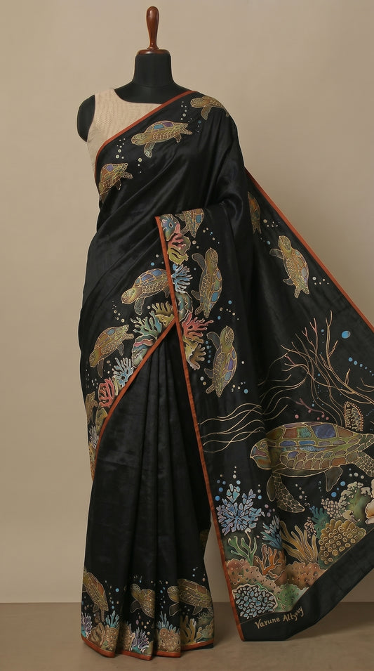 Saree - Black Turtle