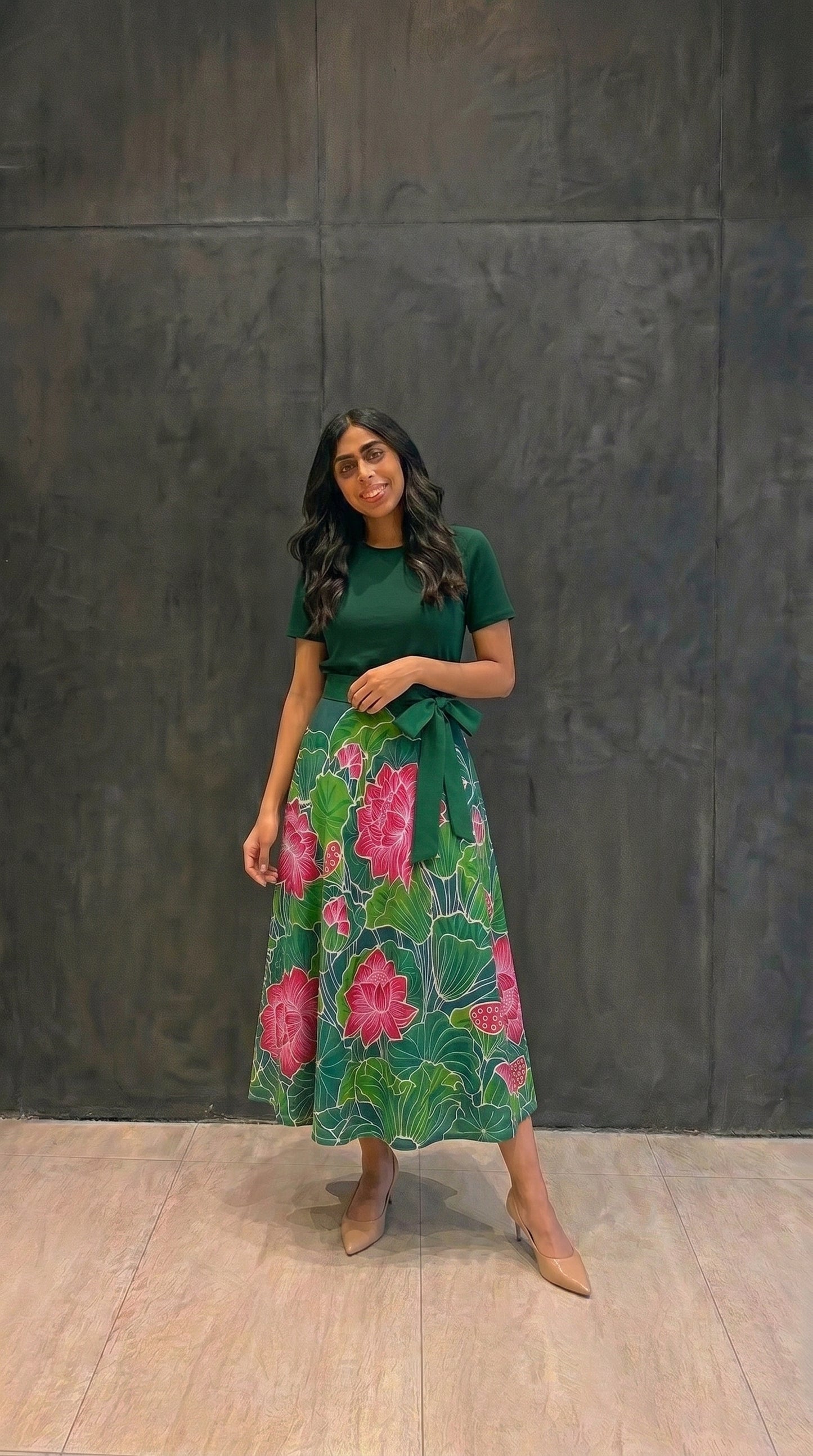 Wrap skirt - Lotus green dark