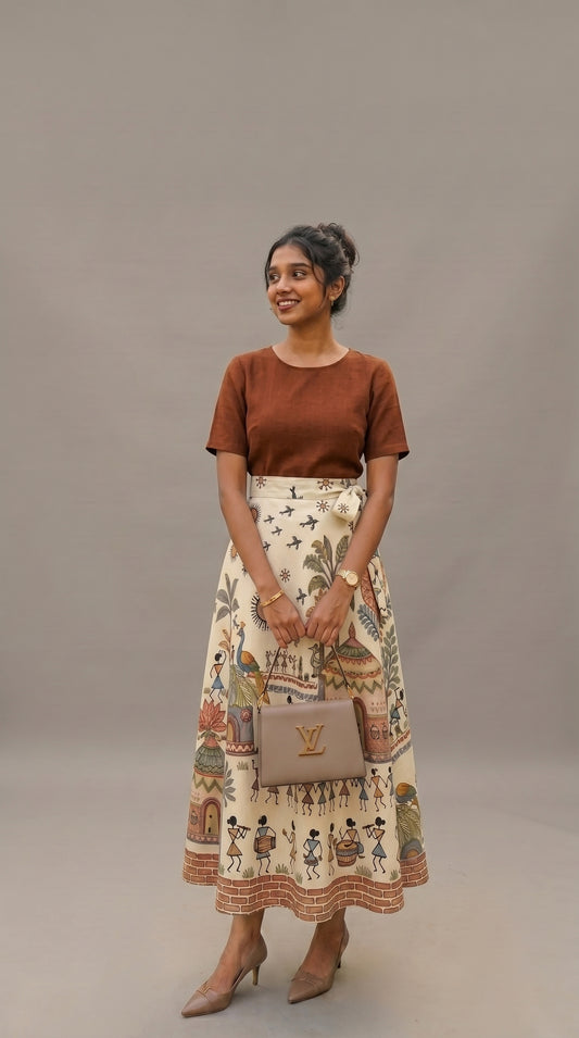 Wrap skirt - Calm village