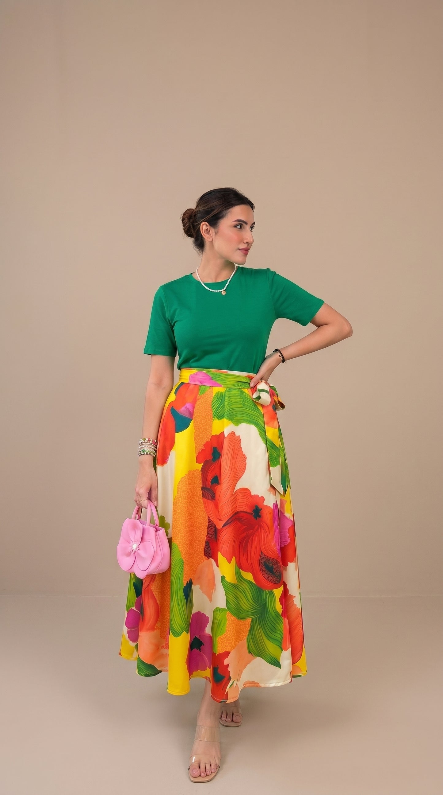Wrap skirt - Floral multi color