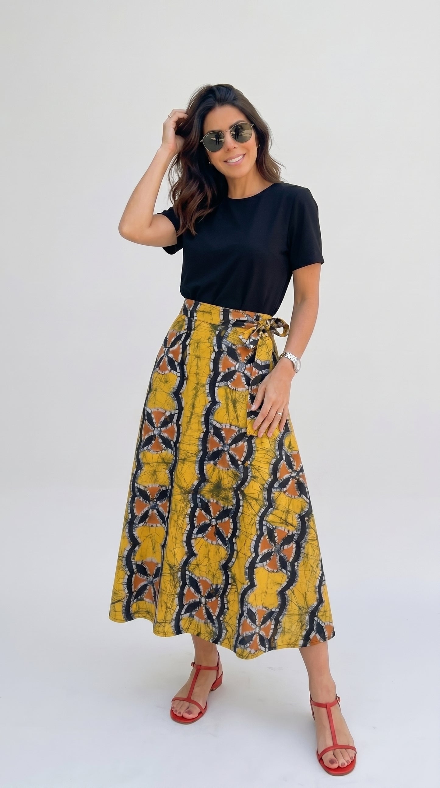 Wrap skirt - Traditional yellow