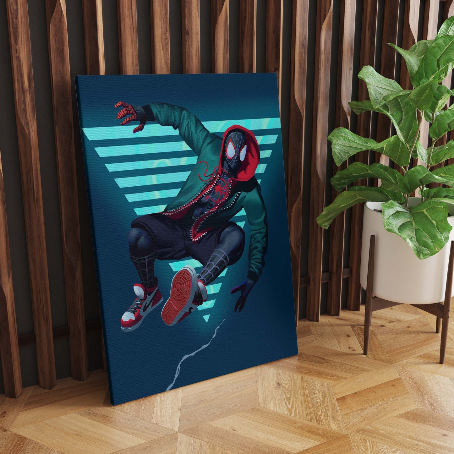 Celestial Swing: Miles Morales Spider-Man in a Tranquil Bluish Dreamscape, Embracing the Multiverse - S05E102
