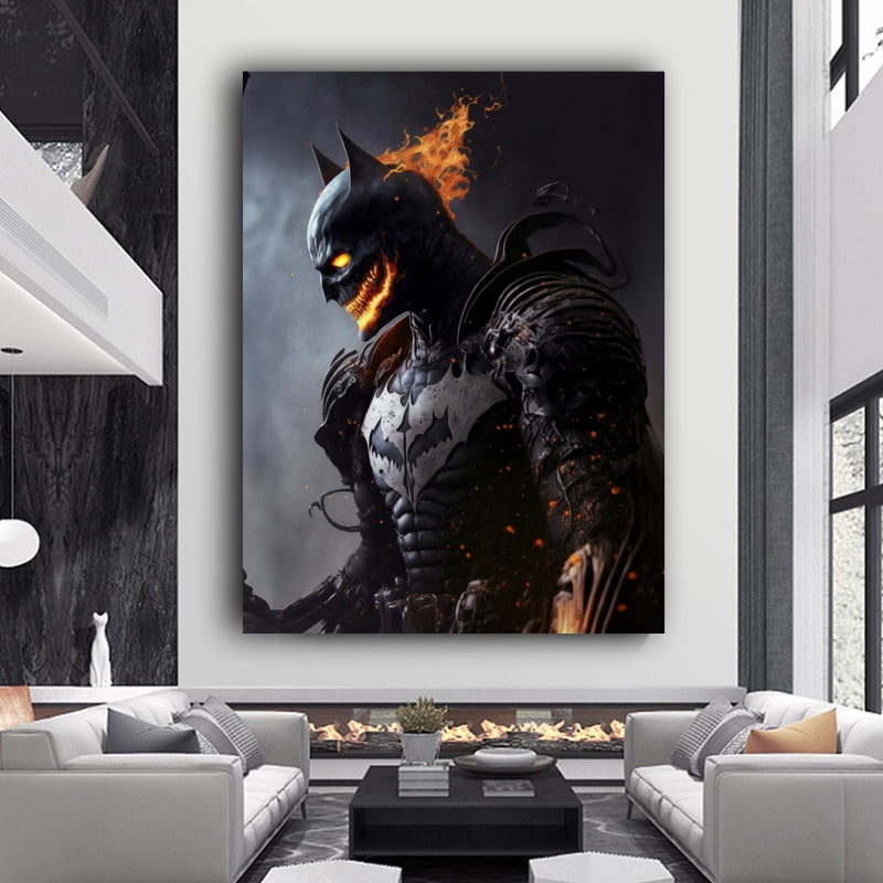 Dark Fusion: The Scarecrow's Reckoning - Captivating Wall Art Showcasing the Intriguing Convergence of Batman and the Scarecrow - S05E27