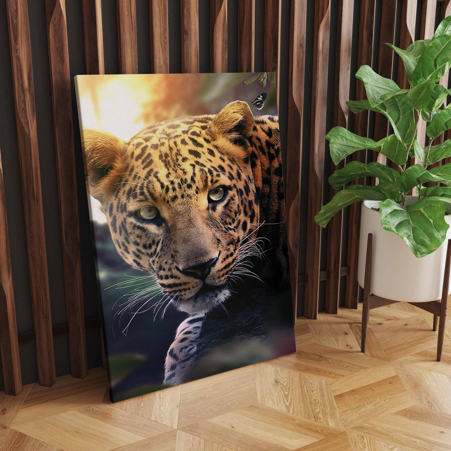 Whimsical Nordic Wildlife, Adorable Lion, Tiger, and Leopard Poster for Playful Home Decor in Bedrooms, Corridors, and Living Spaces S04E10