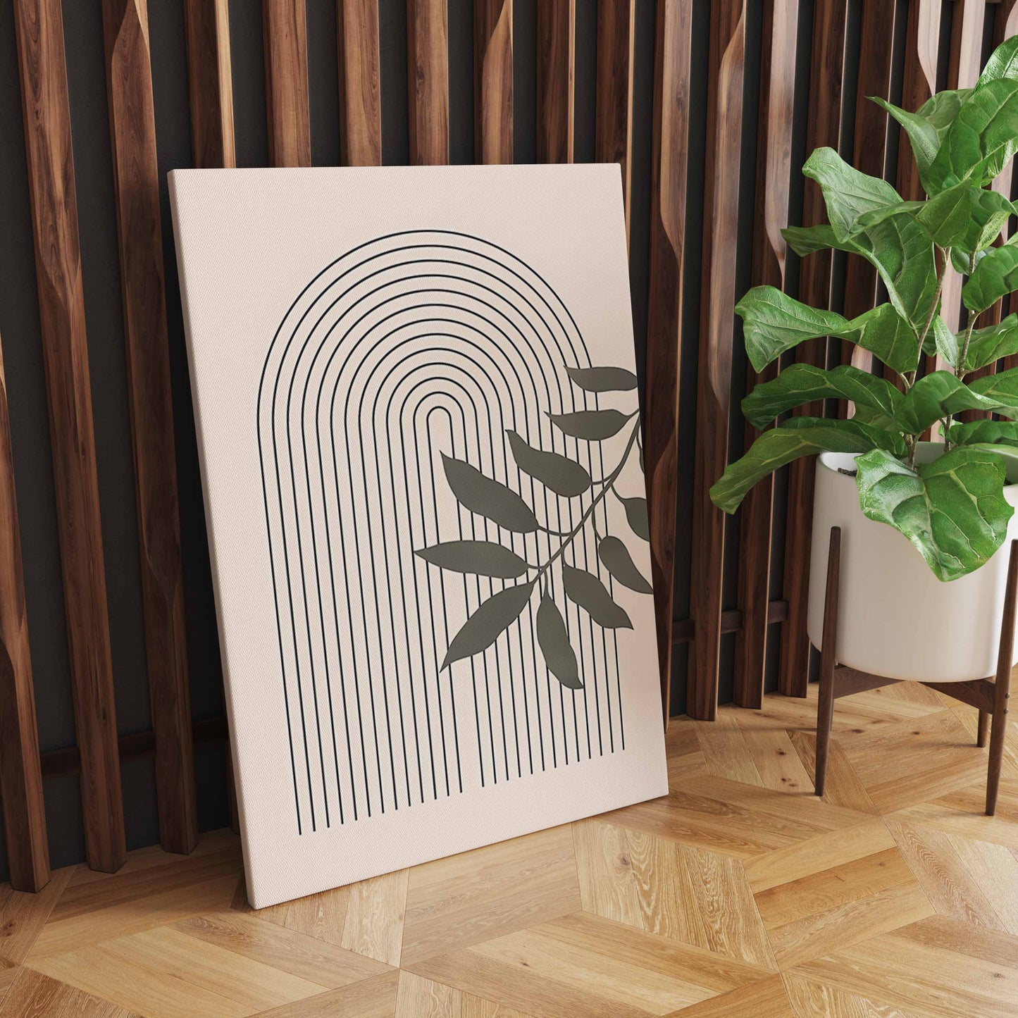 Abstract Sun Leaves Flower Geometry Boho Wall Art | Nordic Design for Living Room Decor S04E30