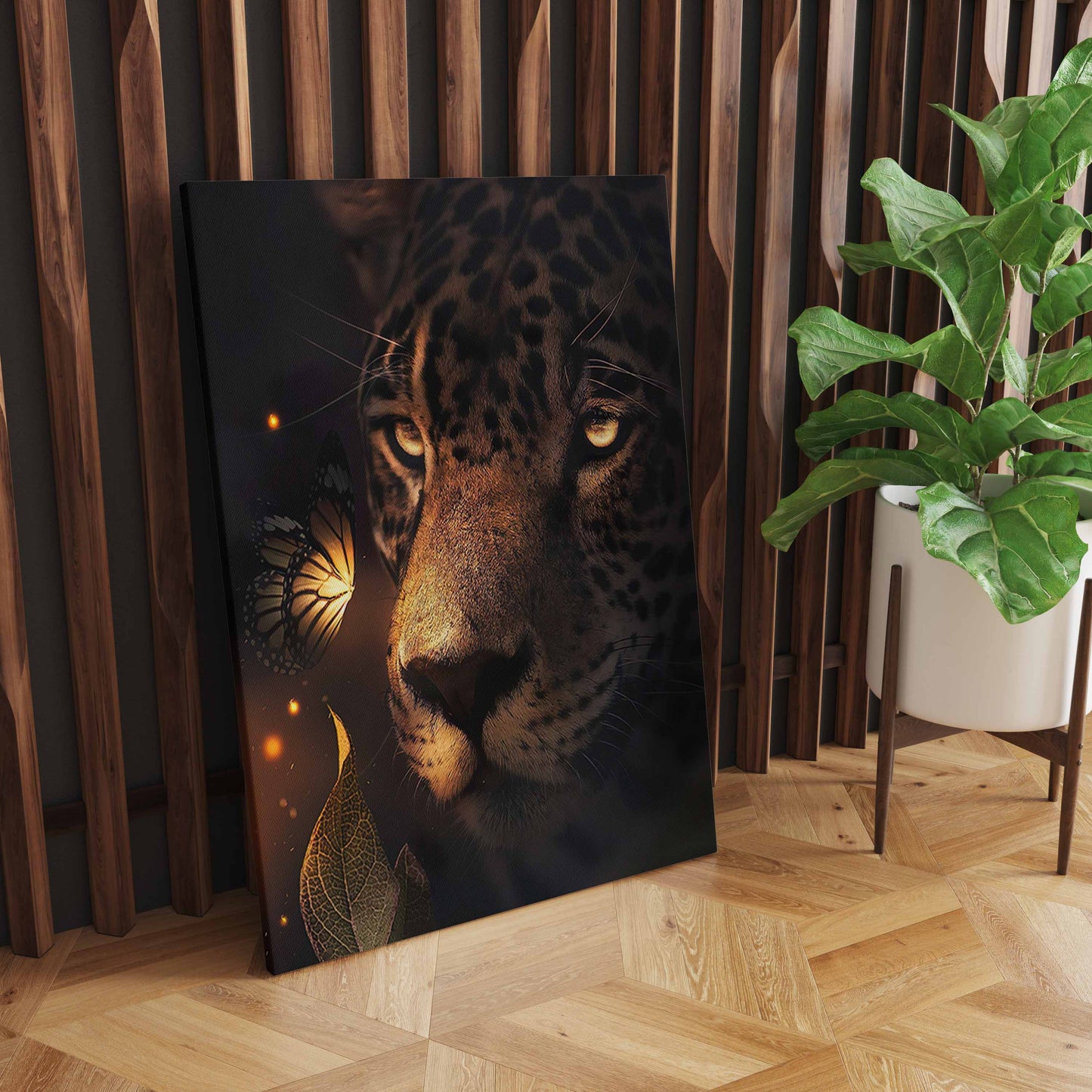Whimsical Nordic Wildlife, Adorable Lion, Tiger, and Leopard Poster for Playful Home Decor in Bedrooms, Corridors, and Living Spaces S04E10
