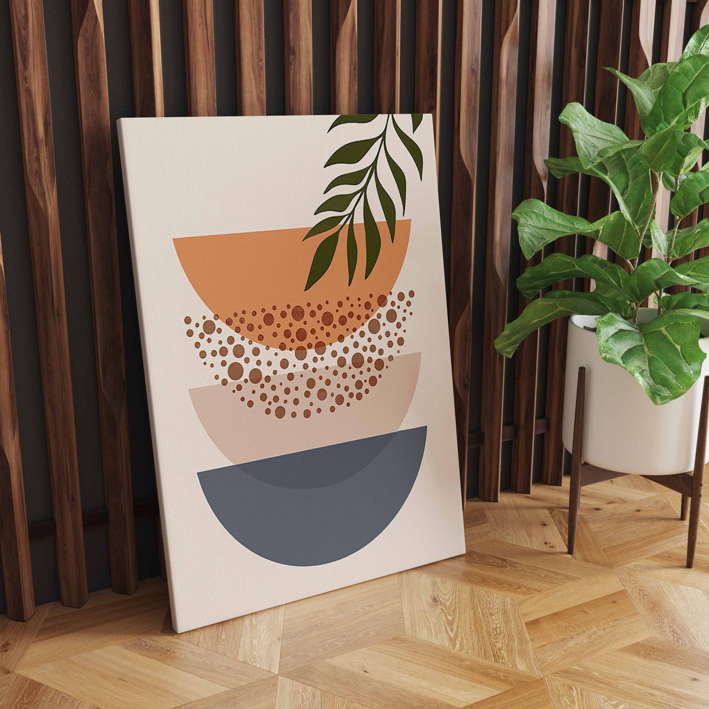 Abstract Sun Leaves Flower Geometry Boho Wall Art | Nordic Design for Living Room Decor S04E30