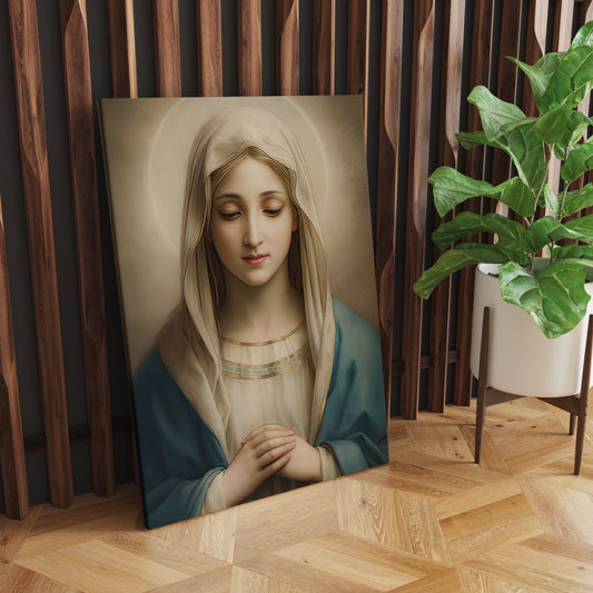 Divine Elegance: An Iconic Portrait of Mother Mary, Radiating Reverence and Sacred Grace - S05E88