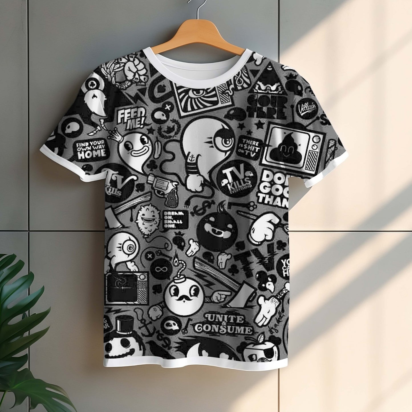 BlackWhite Tv T tshirt - TS019
